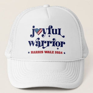 Casquette Harris Walz Election Joyful Warrior USA Flag Heart