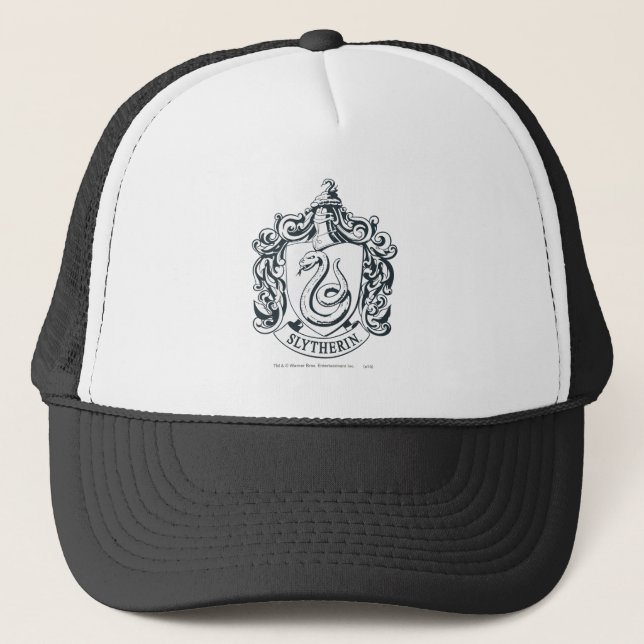 Casquette Harry Potter | Slytherin Crest - noir et blanc (Devant)