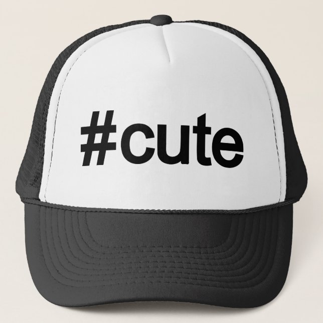 Casquette Hashtag # Cute (Devant)