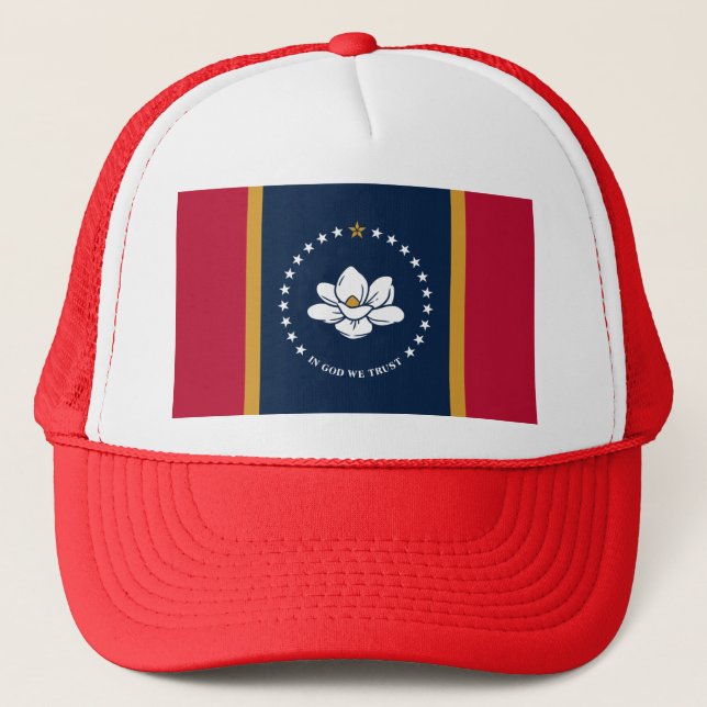 Casquette Hat with Flag of Mississippi, USA (Devant)