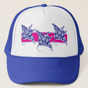 Casquette Hawaïen-Fleur-Manta-Rays