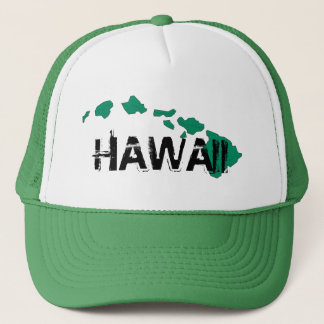 Casquette Hawaii des îles blanches et vertes