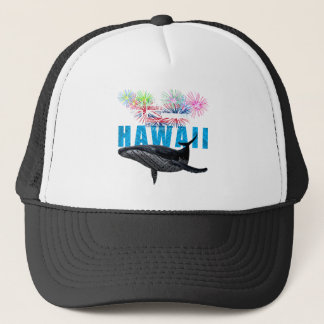 CASQUETTE HAWAII NYE TRIBAL POLYNÉSIEN HUMPBACK FEU