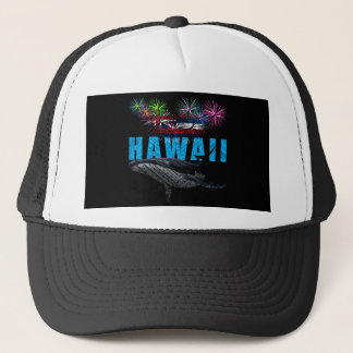 CASQUETTE HAWAII NYE TRIBAL POLYNÉSIEN HUMPBACK FEU