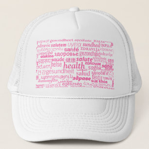 Casquette Health Text Multi Language Word Trucker Hat
