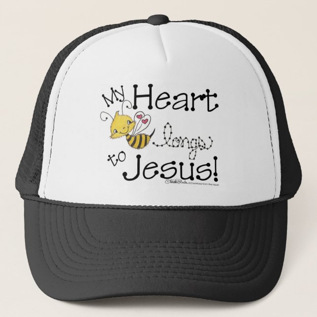 Casquette Heart Bee attend Jésus (Devant)