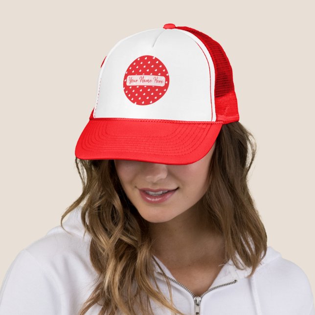 Casquette Hearts Happy Valentine’s Day Modern Love Pattern (En situation)