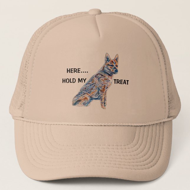Casquette Heeler Cattle Dog Tiens Ma Treat (Devant)