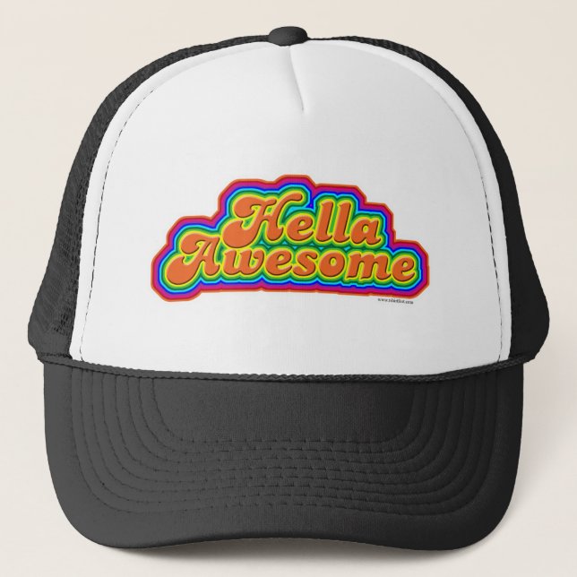 Casquette Hella Awesome Style Rétro Slogan (Devant)