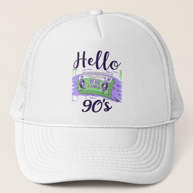 Casquette Hello 90s radio cassette recorder (Devant)