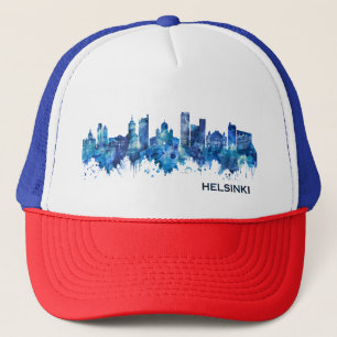 Casquette Helsinki Finlande Skyline Blue