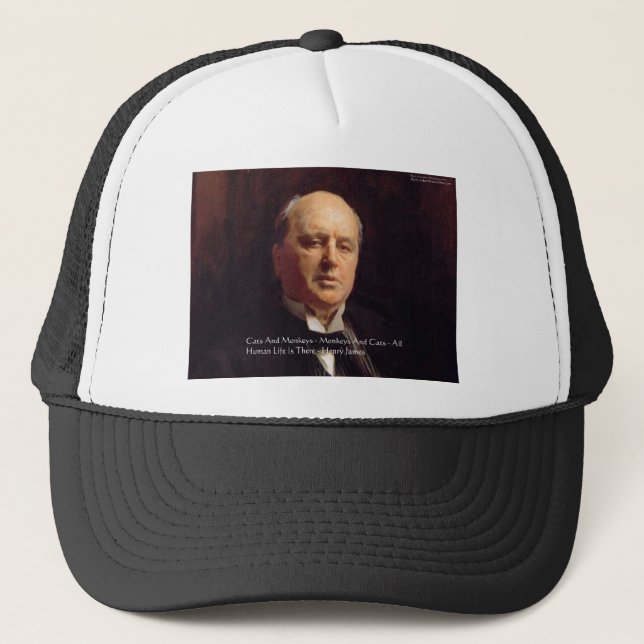 Casquette Henry James "Singe & Chats" Citations de Sagesse C (Devant)