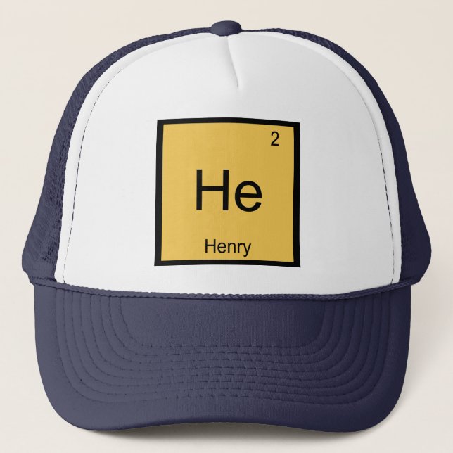 Casquette Henry  Nom Chimie Élément Tableau Périodique (Devant)