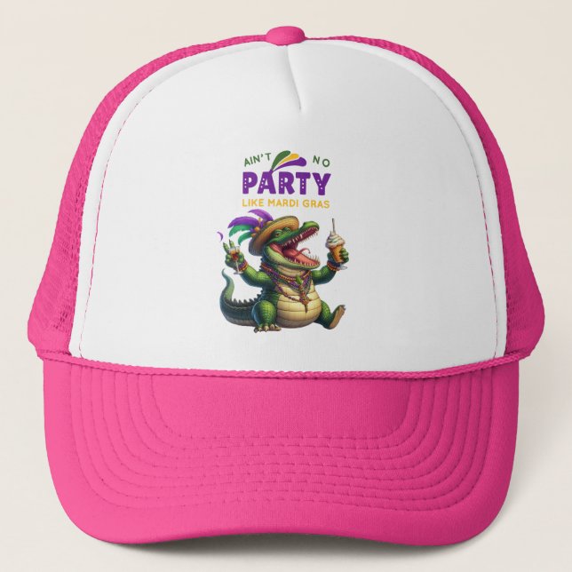 Casquette Heureux Mardi Gras Alligator (Devant)