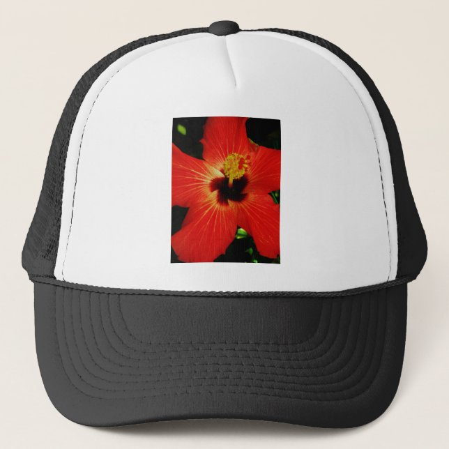 Casquette Hibiscus rouge (Devant)
