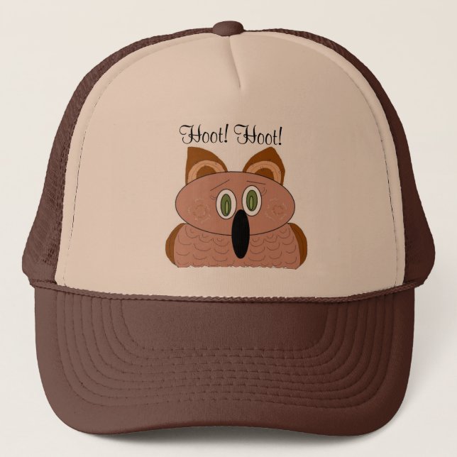 Casquette Hibou aux yeux écarquillés (Devant)