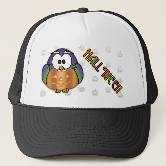 Casquette hibou citrouille (Devant)