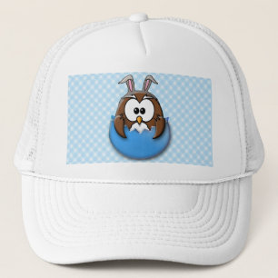 Casquette hibou de Pâques - bleu