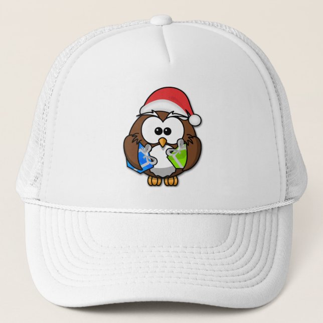 Casquette Hibou de Père Noël (Devant)
