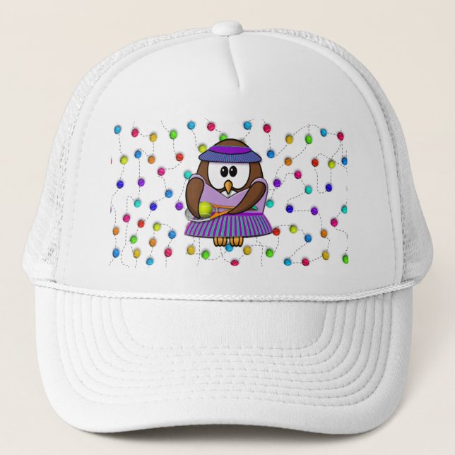 Casquette hibou de tennis - fille (Devant)