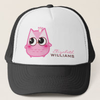Hibou mignon de rose de kawaii - personnalisé