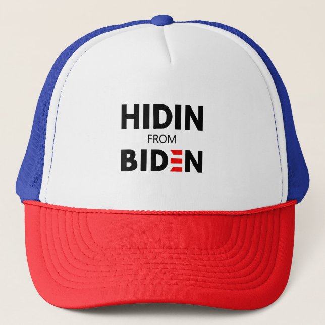 Casquette HIDEN DE BIDEN drôle mème politique Joe Campagne (Devant)