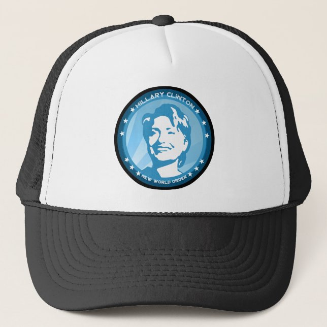 Casquette hillary clinton : rayons bleus : (Devant)