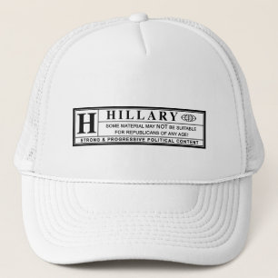 Casquette Hillary Clinton warning label
