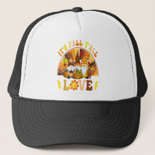 Casquette Hippie super C'est Automne Y'all Gnomes Citrouille
