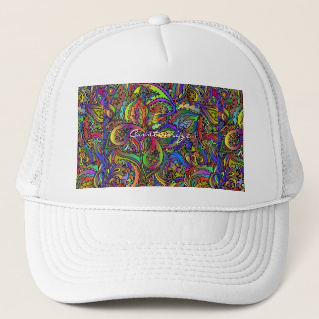 Casquette Hippie Super Psychedelic Design Thunder_Cove (Devant)