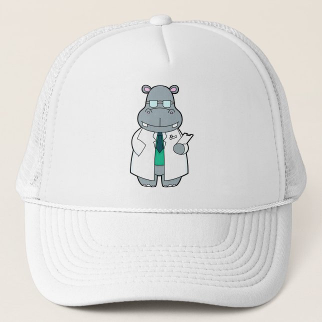 Casquette Hippo comme docteur avec la fumée (Devant)