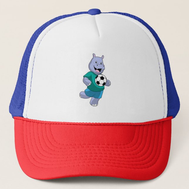 Casquette Hippo comme joueur de football avec Soccer (Devant)