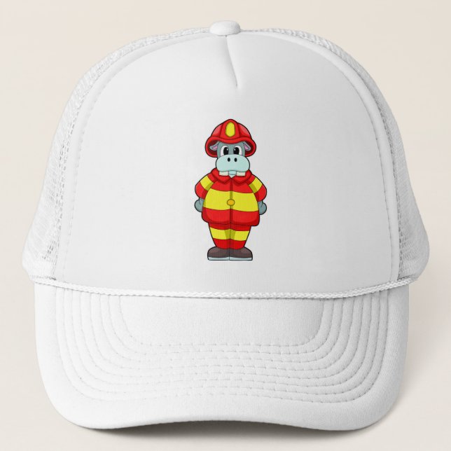 Casquette Hippo comme pompier au service des incendies avec  (Devant)