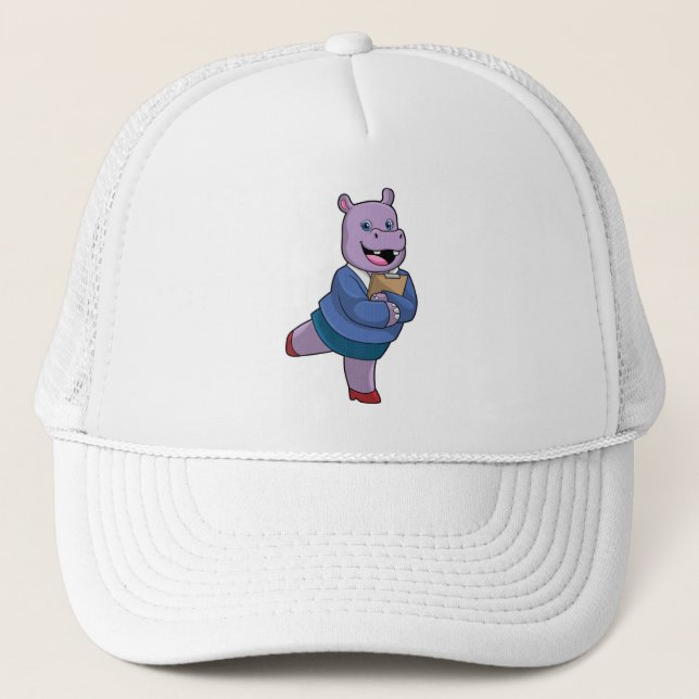 Casquette Hippo en tant que secrétaire avec Bloc-notes (Devant)