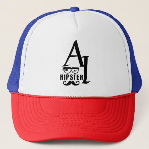Casquette Hipster IA avec lunettes portatives et moustache