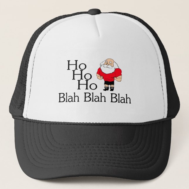 Casquette Ho Ho Ho Blah - Noël fade (Devant)