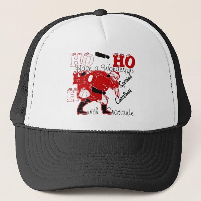 Casquette HOHOHO Avoir un merveilleux Noël avec gratitude (Devant)