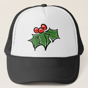 Casquette Holly Feuilles, Holly baies, fun vacances botaniqu