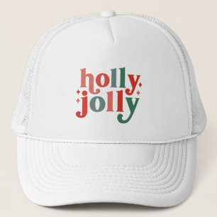 Casquette Holly Jolly - Typographie des Fêtes Rétro