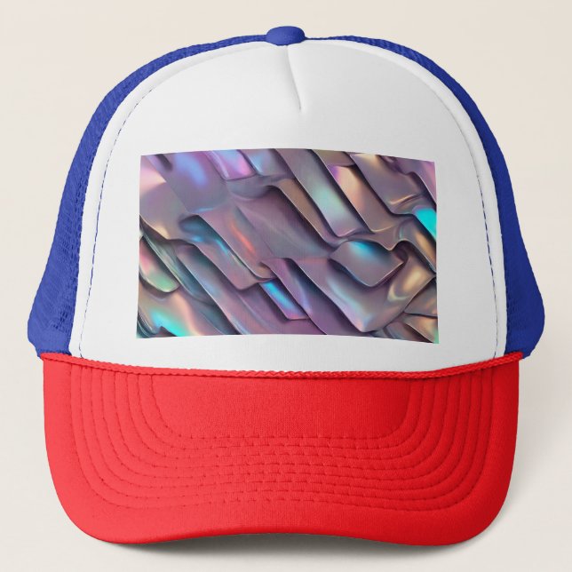 Casquette Holographie abstraite/iridescente futuriste (Devant)