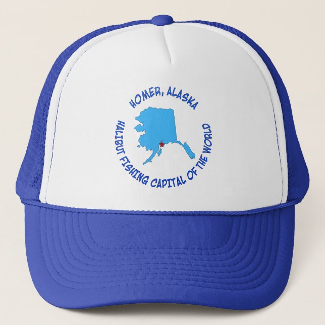 Casquette Homer, capital de pêche de flétan de l'Alaska du (Devant)