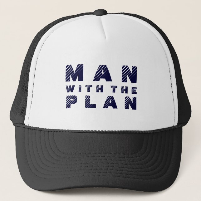 Casquette Homme Avec Plan Blue Text Design (Devant)