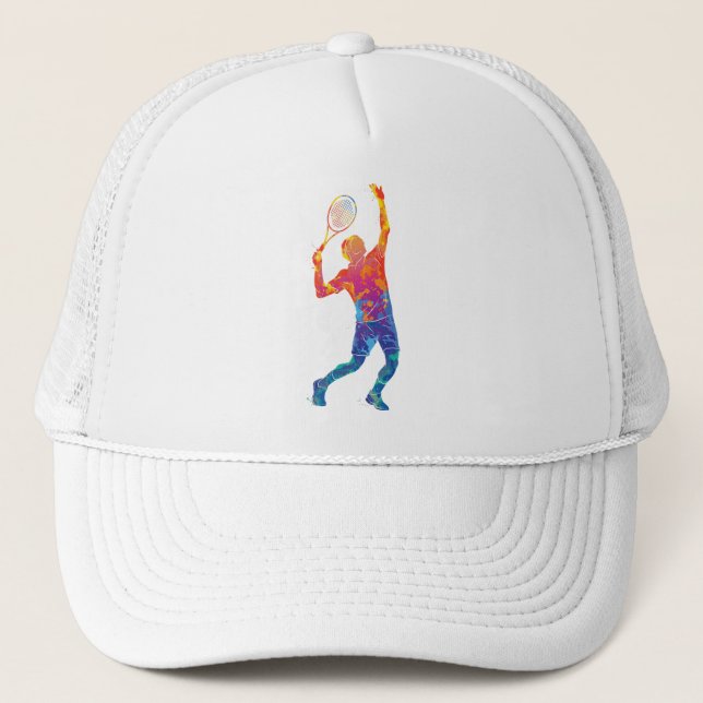 Casquette Homme de tennis Watercolor (Devant)