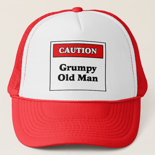 Casquette Homme grincheux de précaution vieil (Devant)