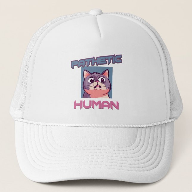 Casquette Homme pathétique - Drôle conception de chat (Devant)