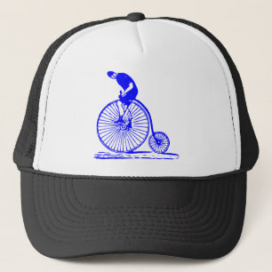 Casquette Homme sur un penny Farthing - Bleu