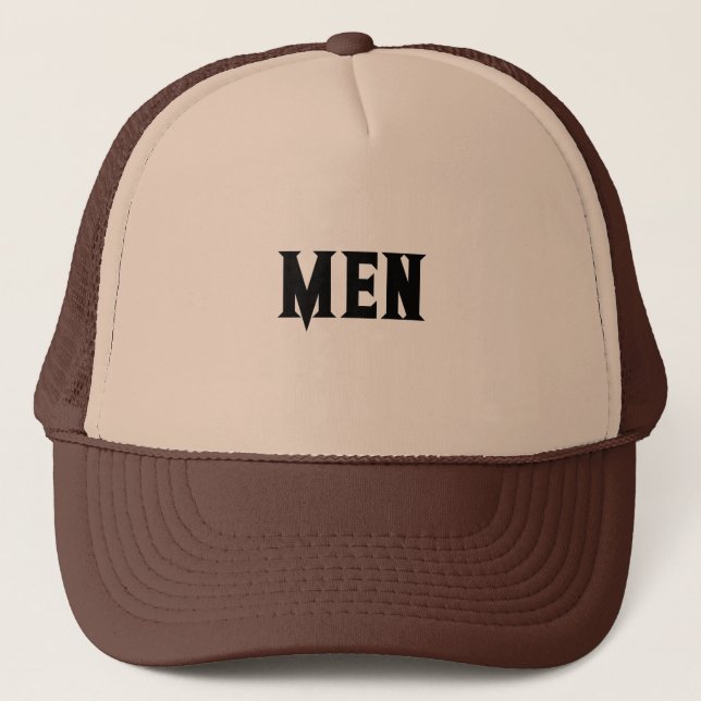 Casquette Hommes bronzés et marrons Texte Cool et Super (Devant)