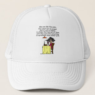 Casquette Hommes et FIne Humour de vin