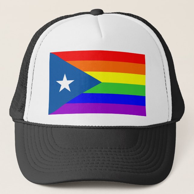 Casquette homosexuel fier gai de drapeau d'arc-en-ciel de (Devant)