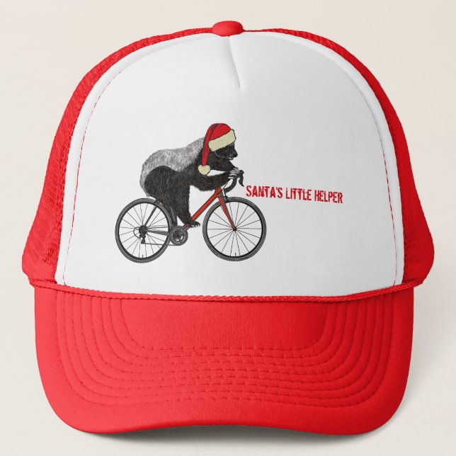 Casquette Honey Badger Cycling Funny Badass Festive Slogan (Devant)